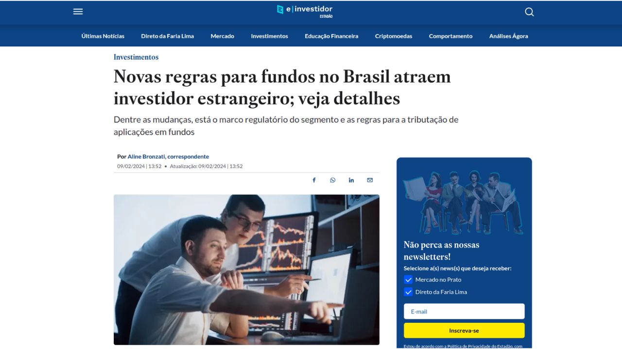 Novas Regras para Fundos: Felipe Demori Claudino Analisa Atração de Investimento Estrangeiro no E-Investidor