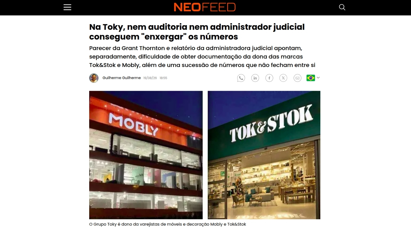 Felipe Demori Claudino representa minoritários em questionamentos sobre as demonstrações financeiras da Toky